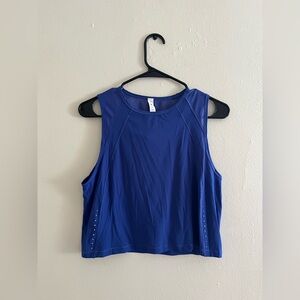 Lululemon Athletica Blue Crop Tank Top